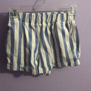Forever21 blue/white stripe shorts